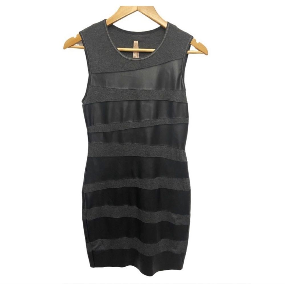 Bailey 44 Black Faux Leather Mini Dress